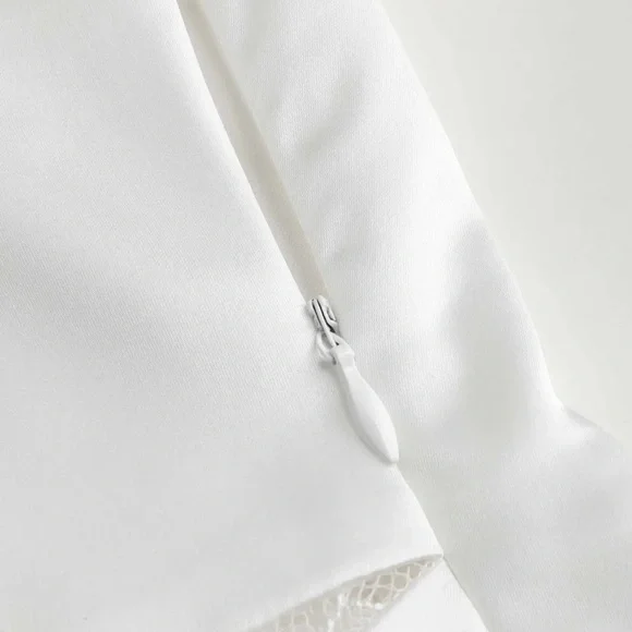 White Satin bachelorette dress - Picture 3 of 4